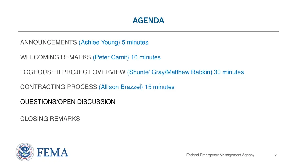 agenda