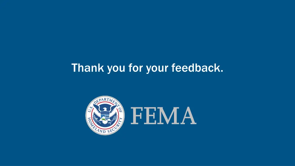 thank you for your feedback