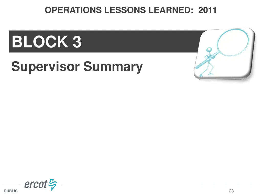 operations lessons learned 2011 9