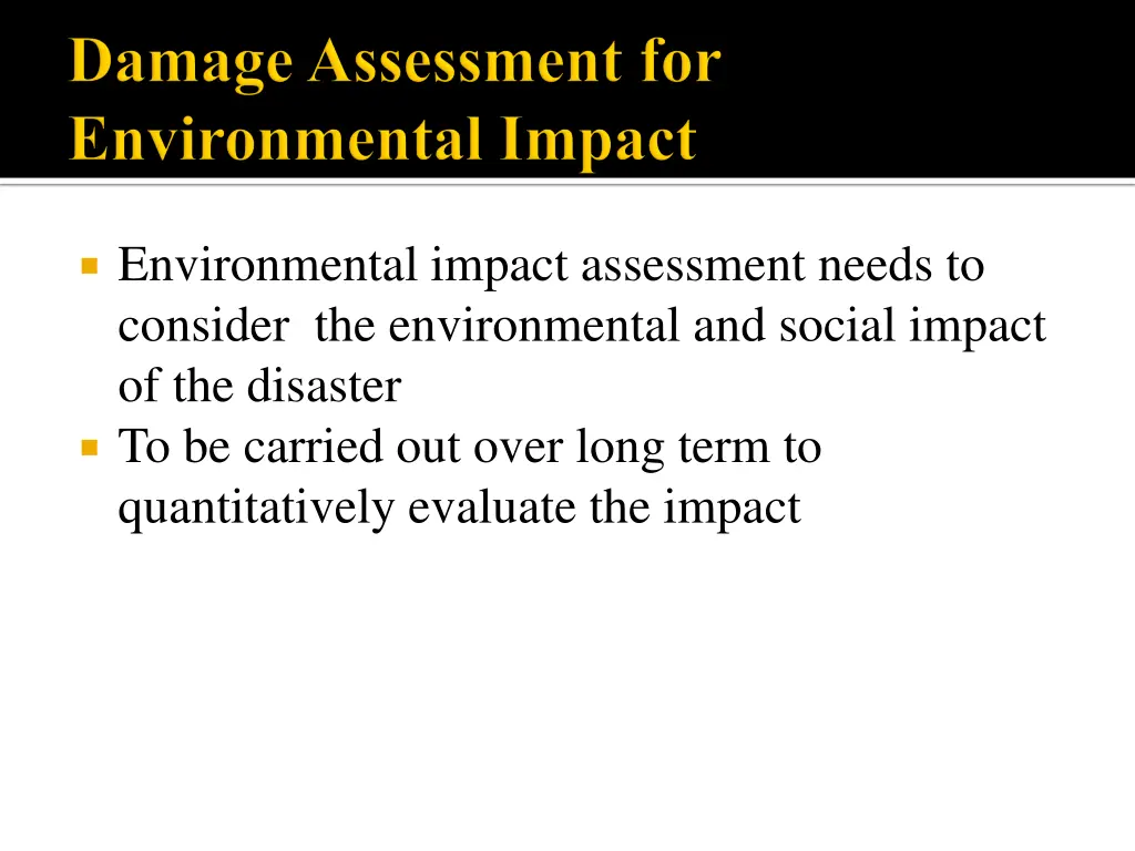 environmental impact assessment needs to consider