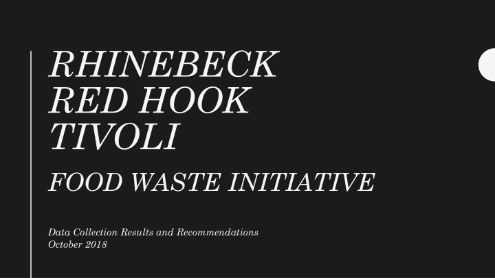 rhinebeck red hook tivoli food waste initiative