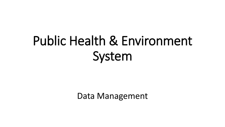 public health environment public health