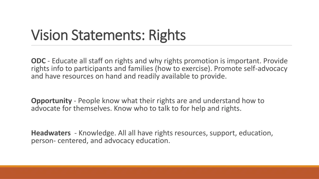 vision statements rights vision statements rights