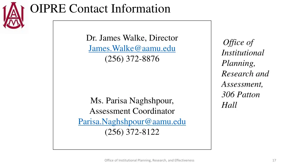 oipre contact information
