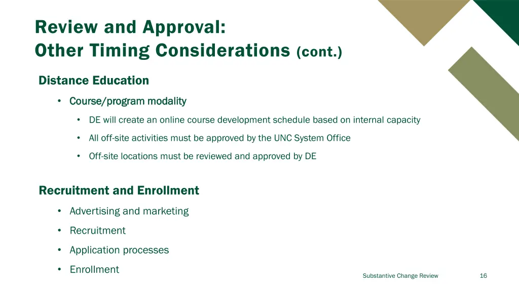 review and approval other timing considerations 1