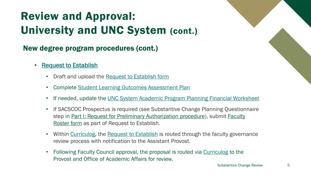 review and approval university and unc system cont 1
