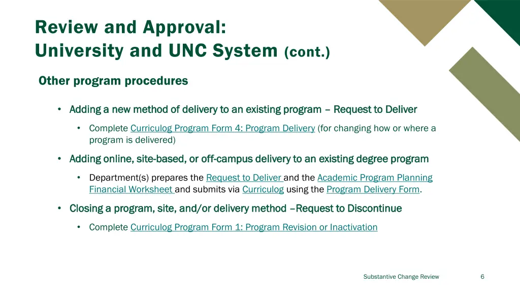 review and approval university and unc system cont 2