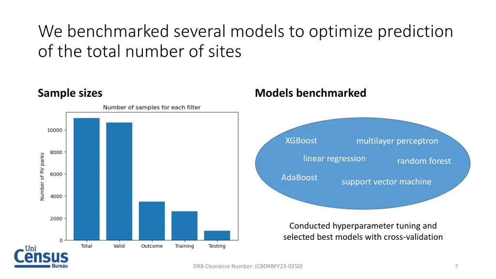 we benchmarked several models to optimize
