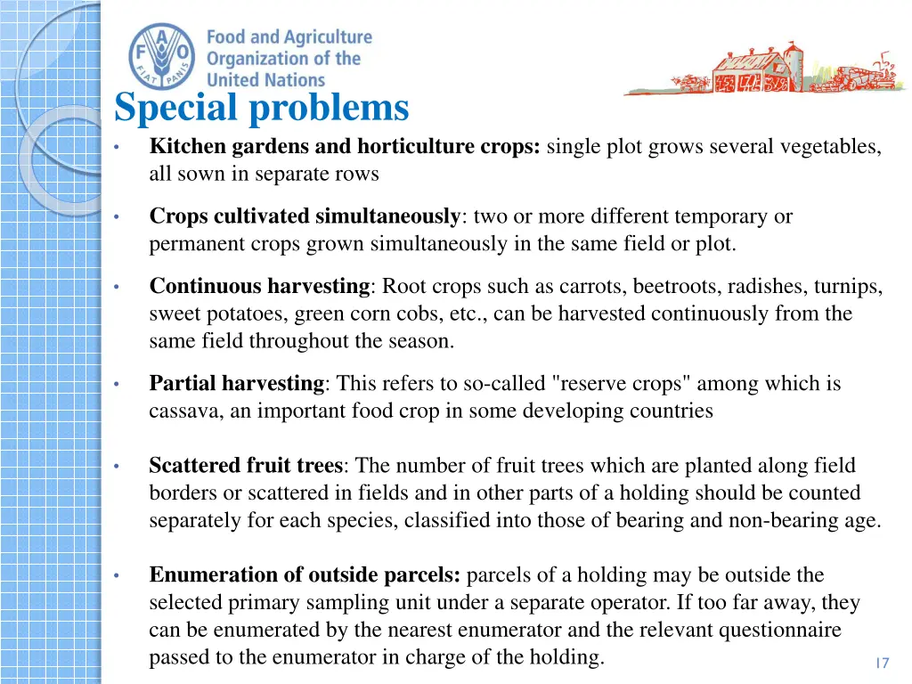 special problems kitchen gardens and horticulture