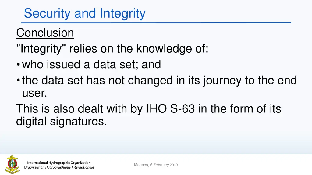 security and integrity conclusion integrity