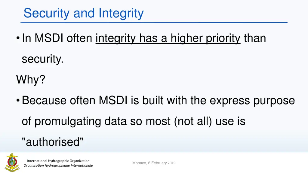 security and integrity