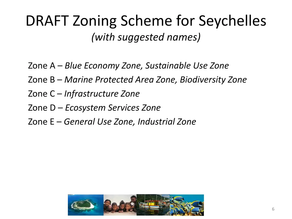 draft zoning scheme for seychelles with suggested