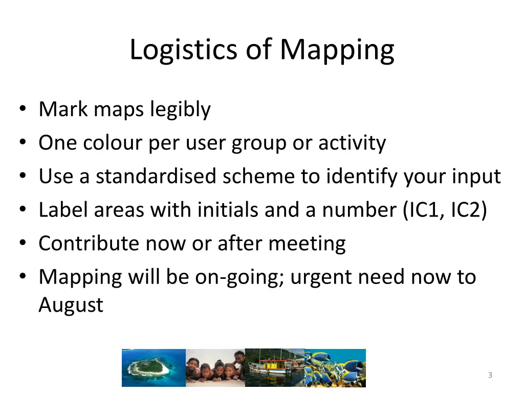 logistics of mapping