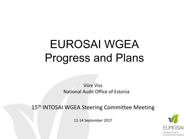 eurosai wgea progress and plans