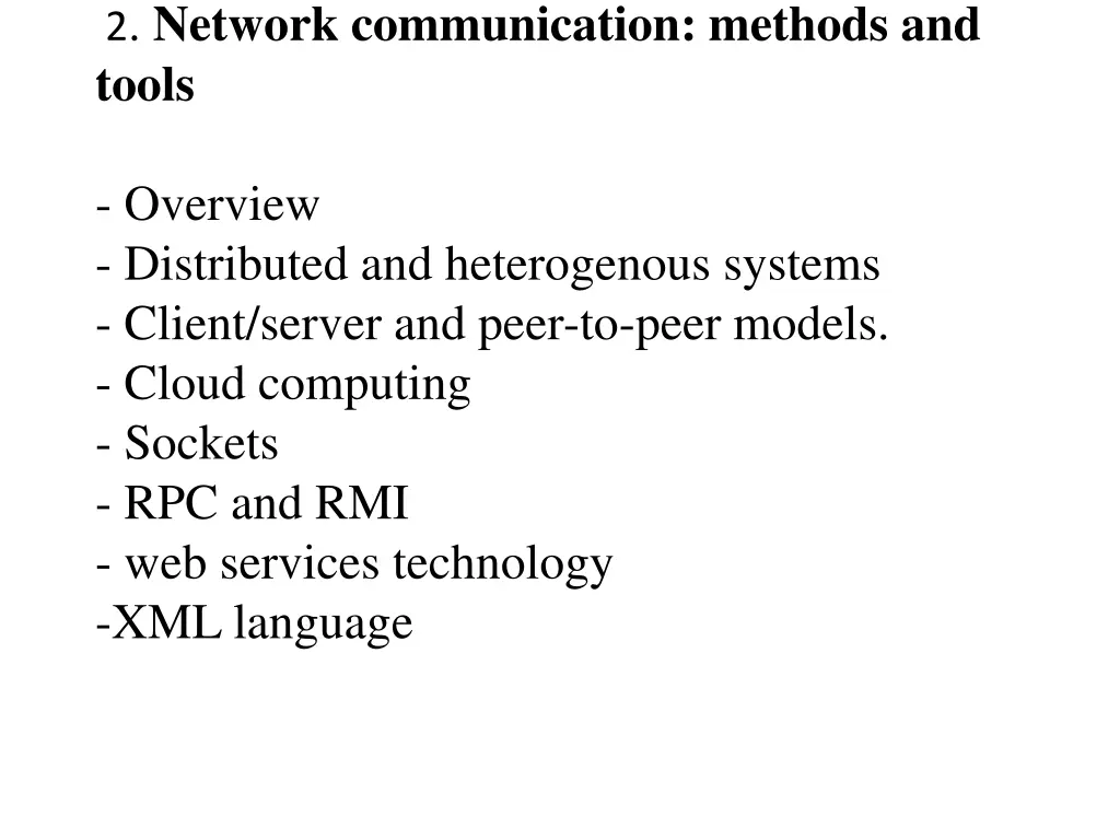 2 network communication methods and tools