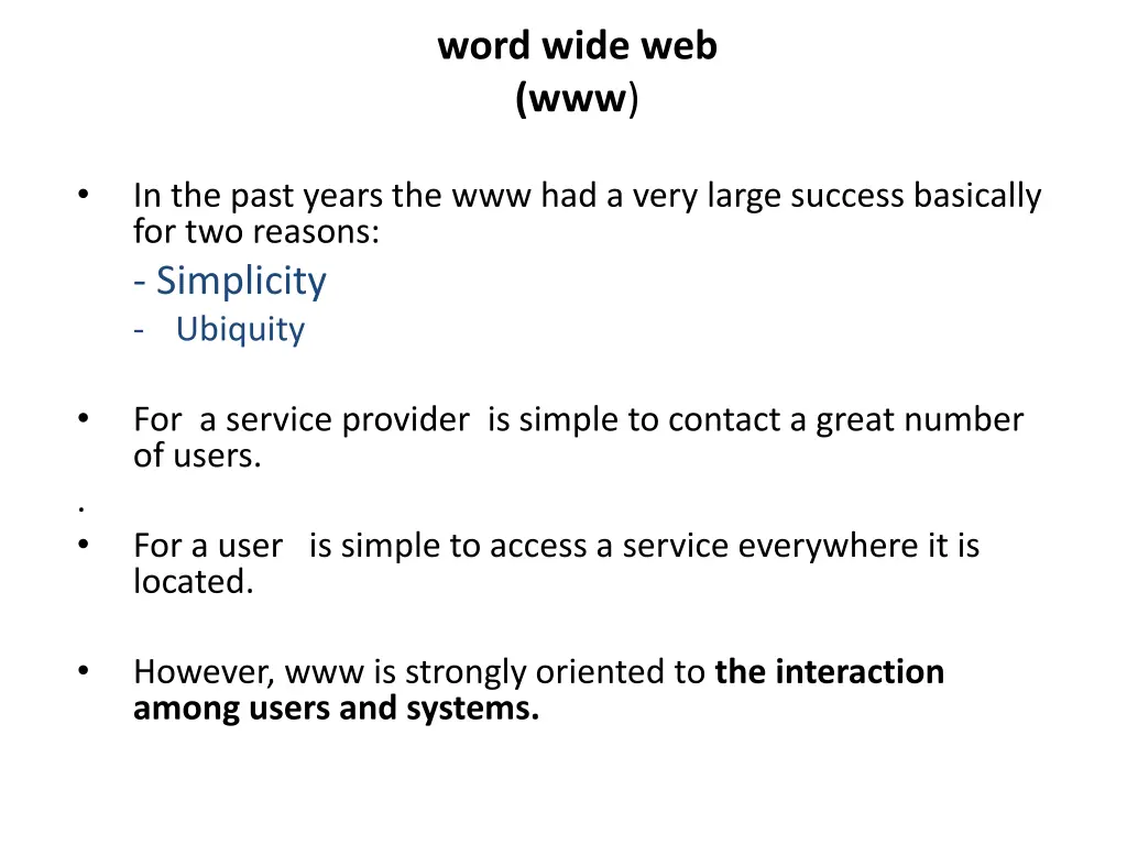word wide web www