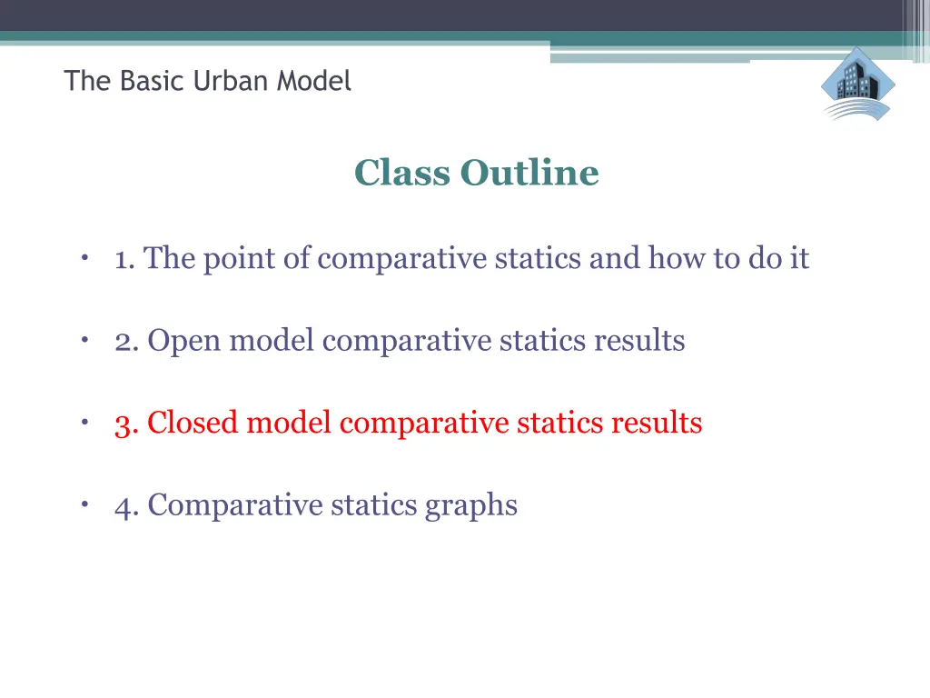 the basic urban model 13