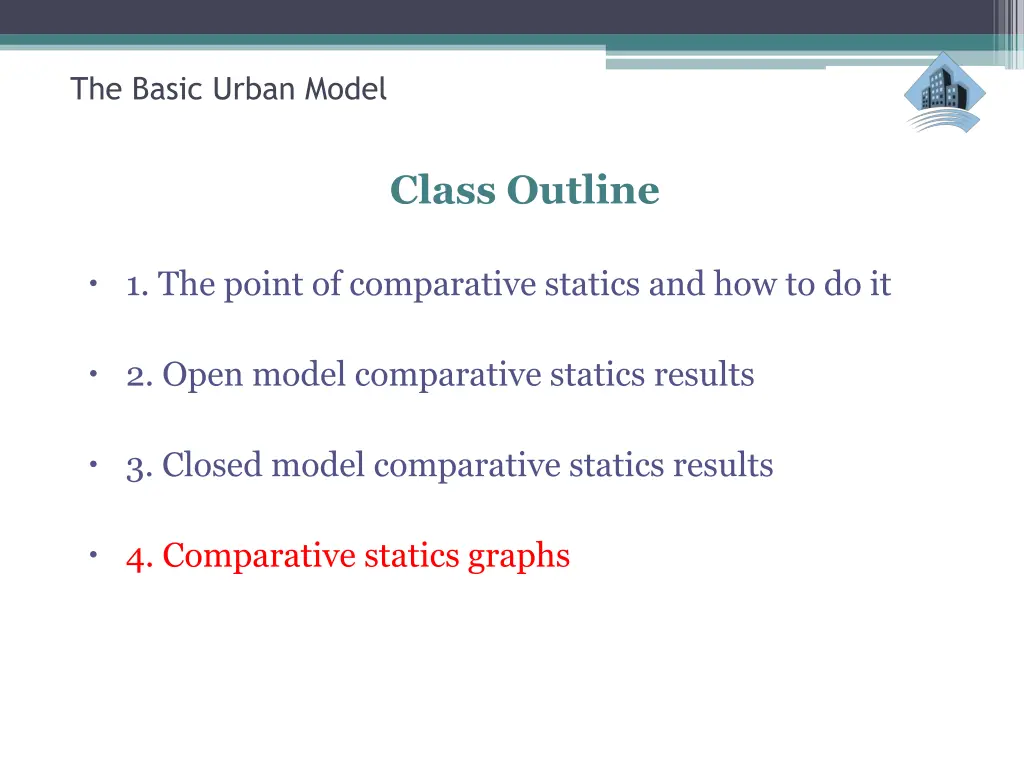 the basic urban model 18