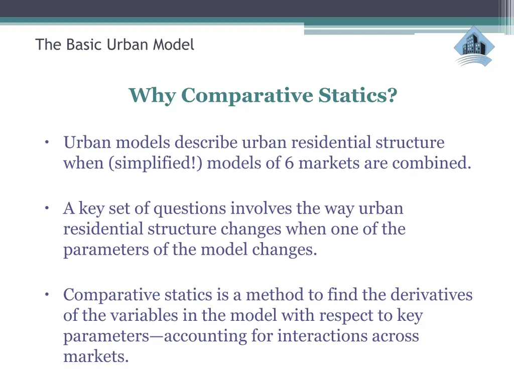 the basic urban model 2