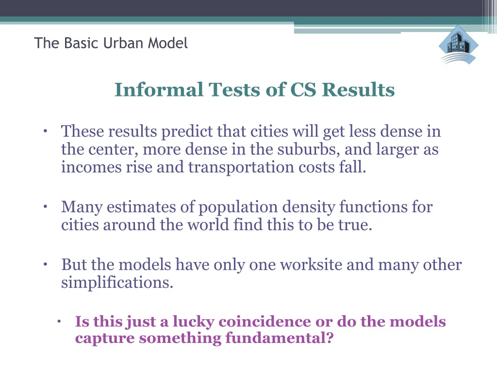 the basic urban model 24