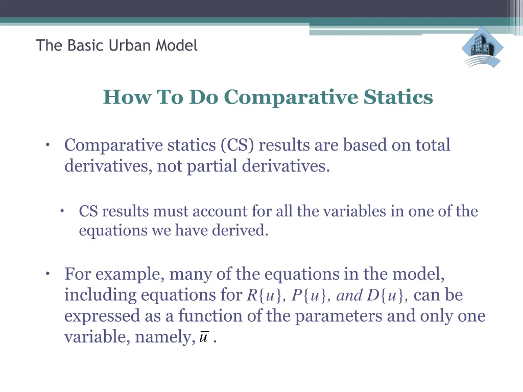 the basic urban model 4
