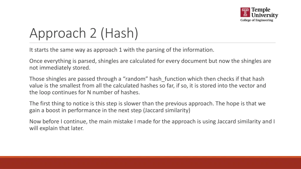 approach 2 hash