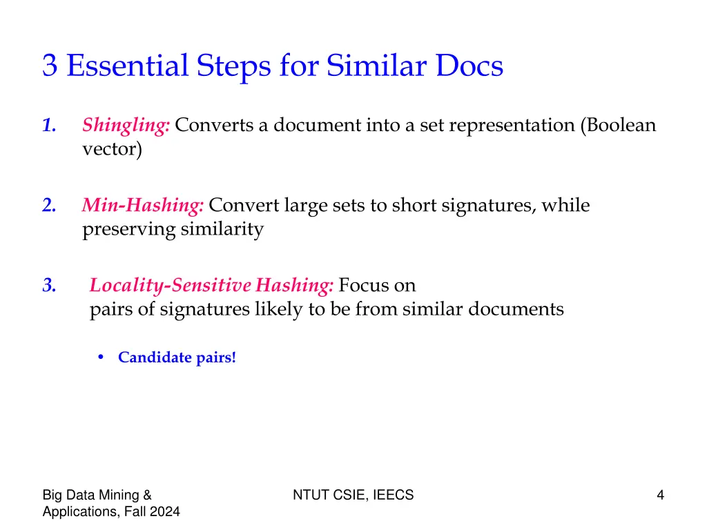 3 essential steps for similar docs