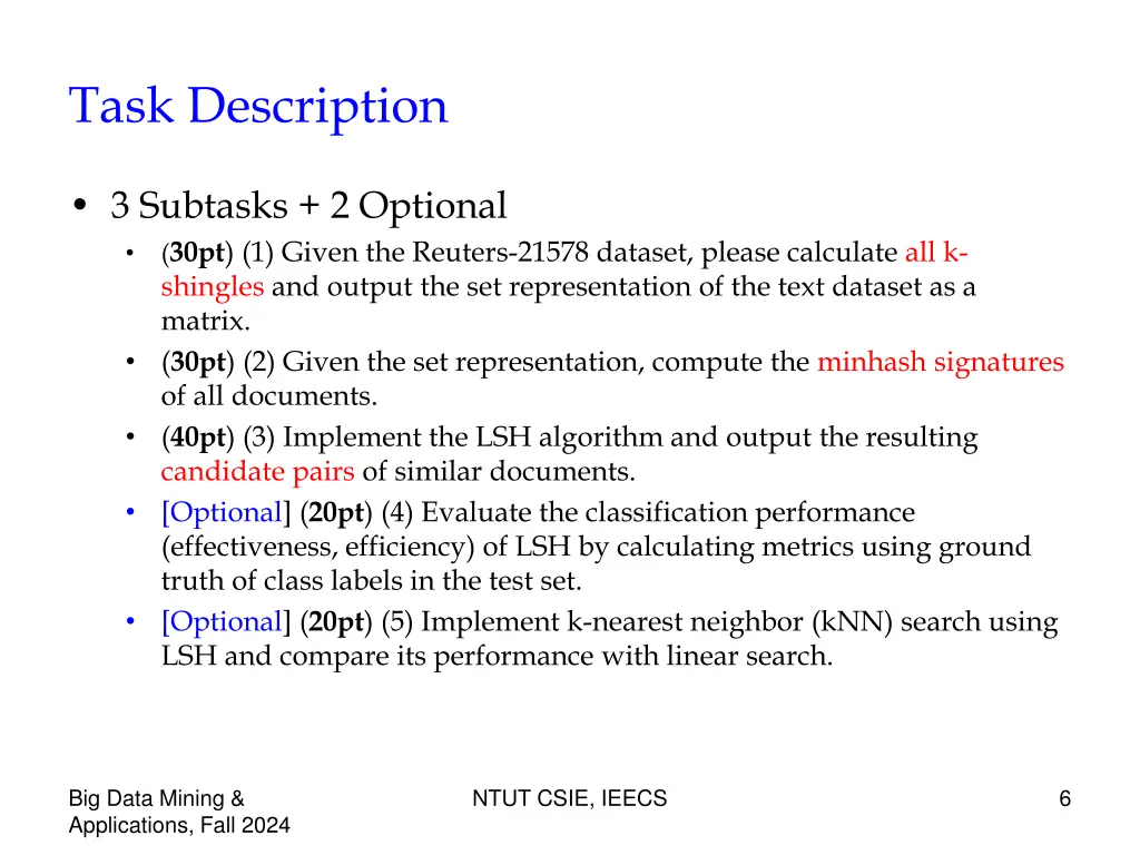 task description