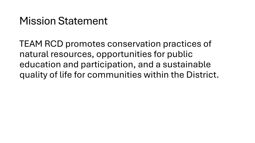 mission statement