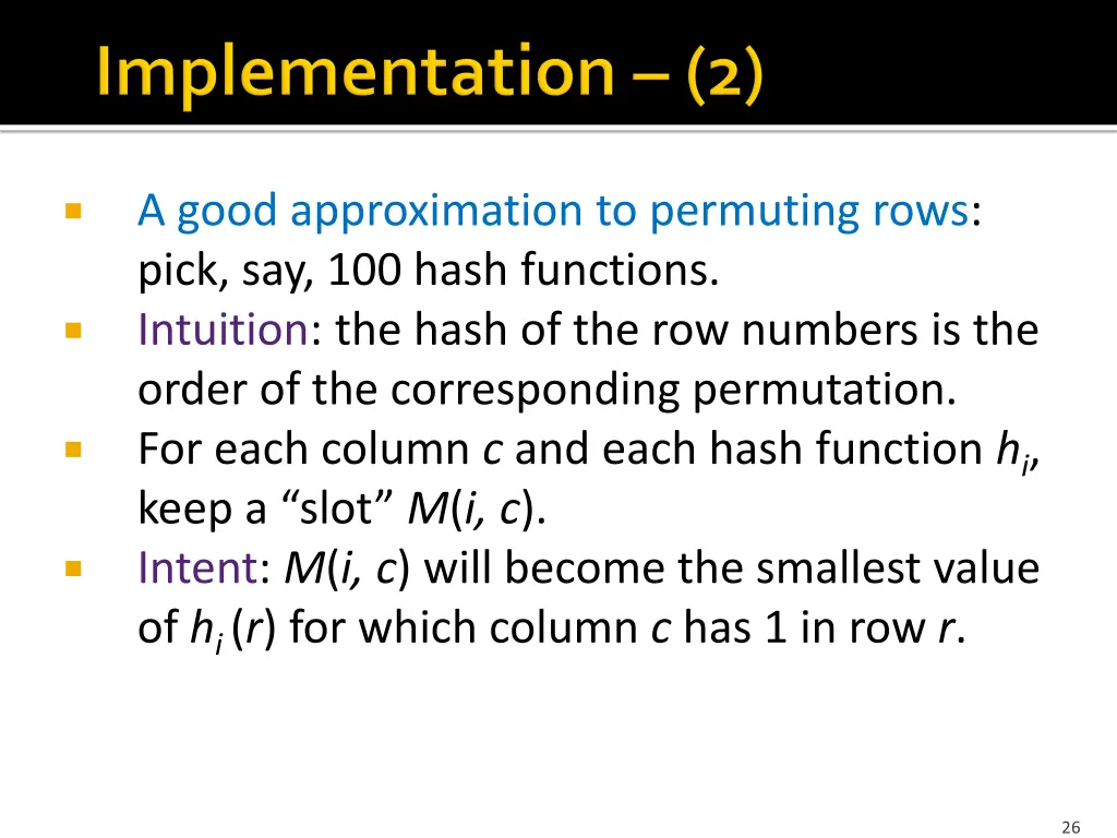 a good approximation to permuting rows pick