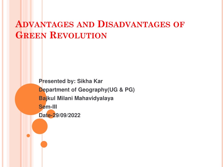 a dvantages and d isadvantages of g reen