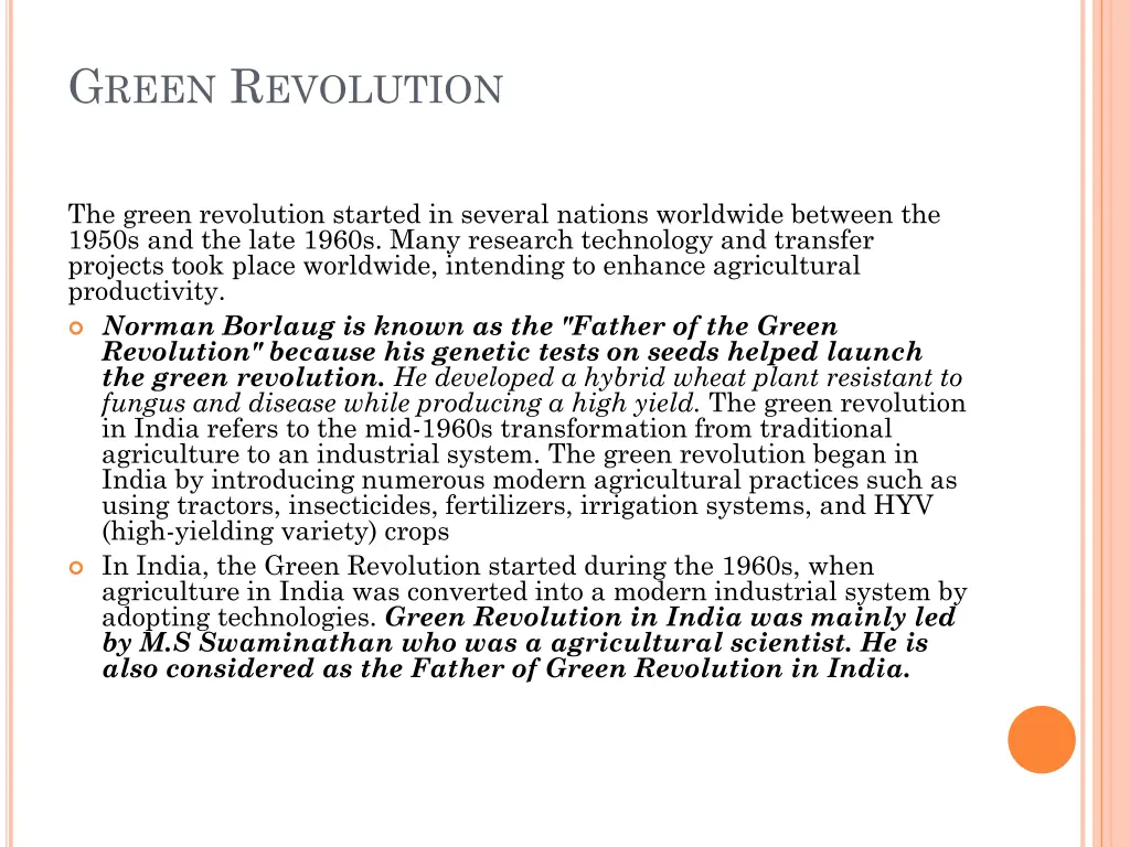 g reen r evolution