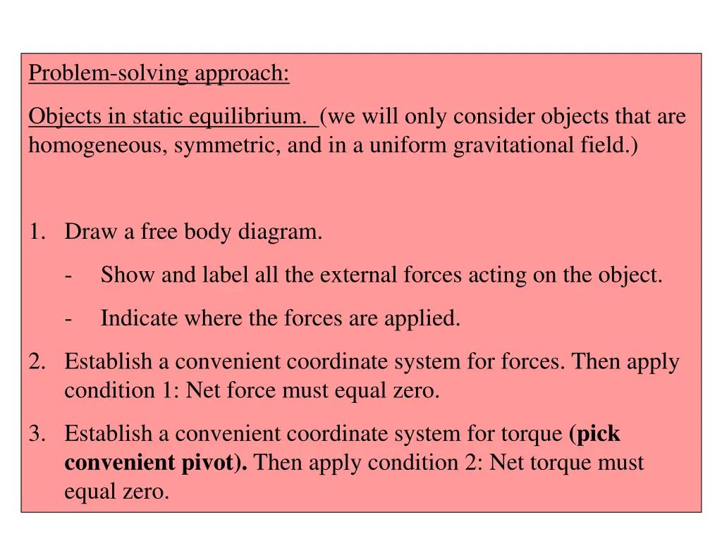 problem solving approach