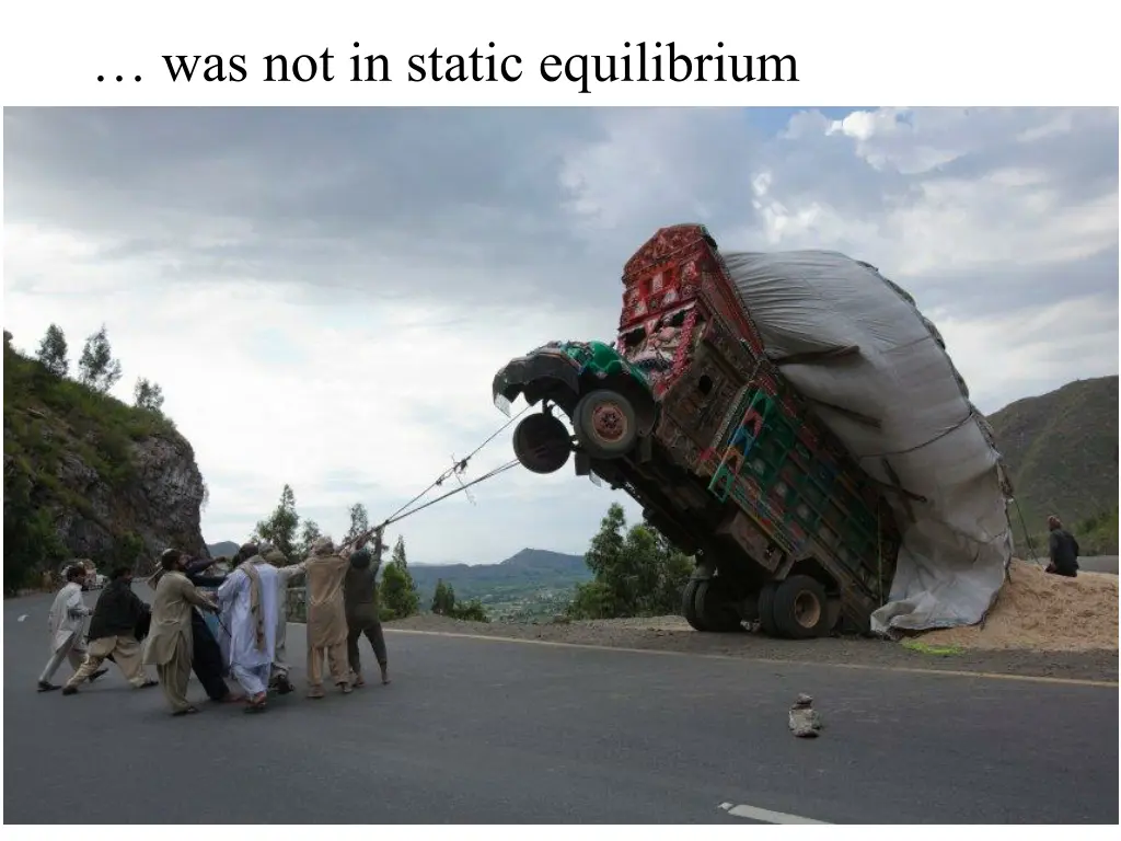 was not in static equilibrium