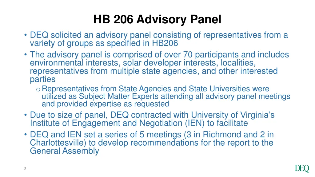 hb 206 advisory panel