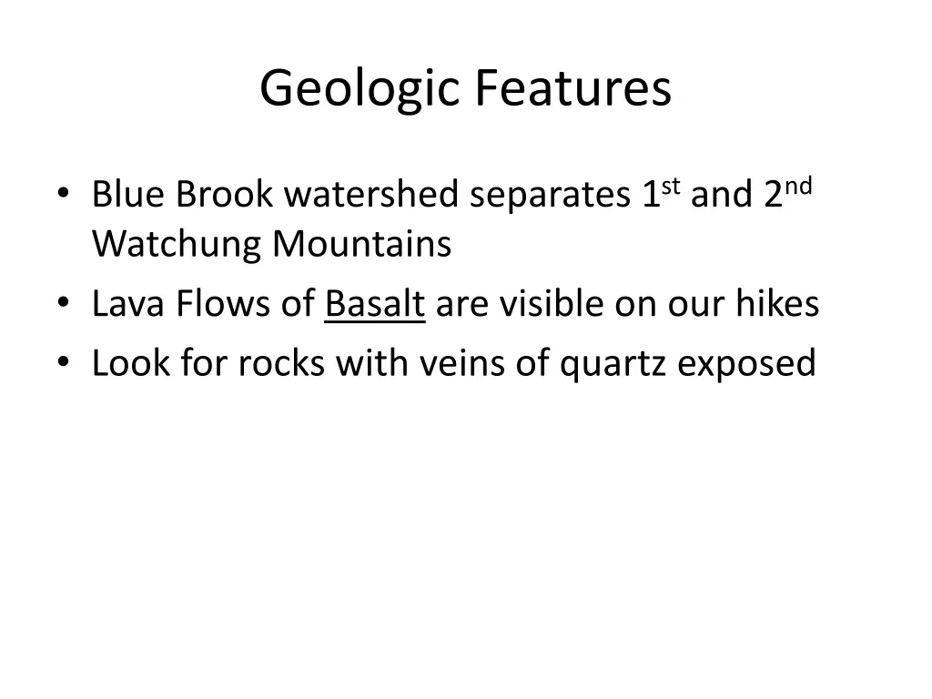 geologic features