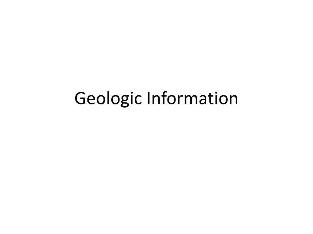 geologic information