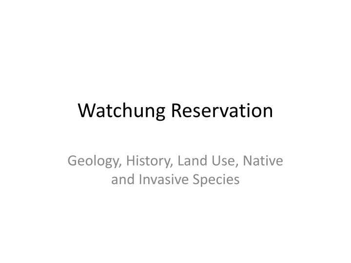 watchung reservation