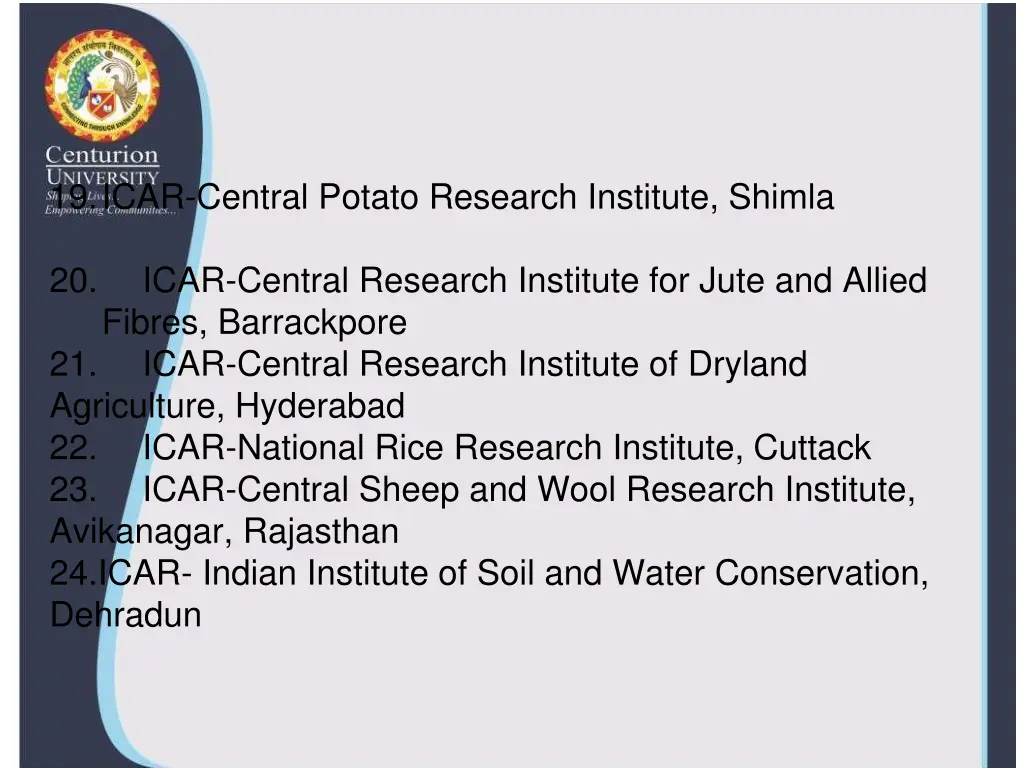 19 icar central potato research institute shimla