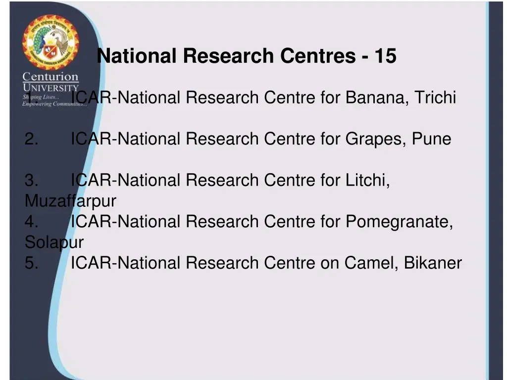 national research centres 15