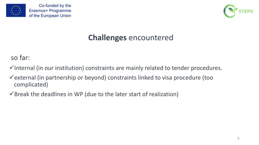 challenges encountered