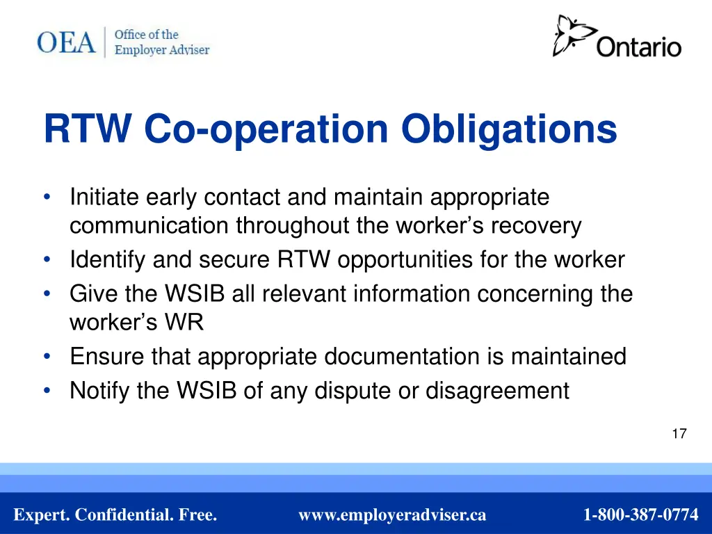rtw co operation obligations