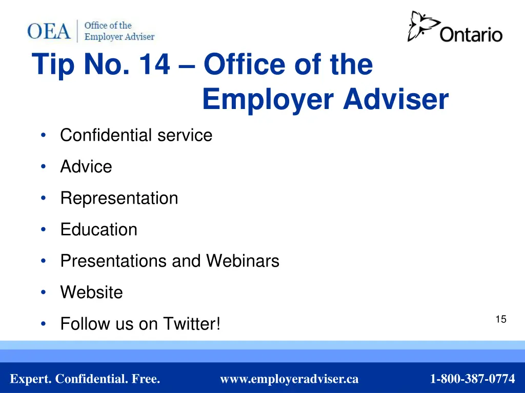 tip no 14 office of the employer adviser
