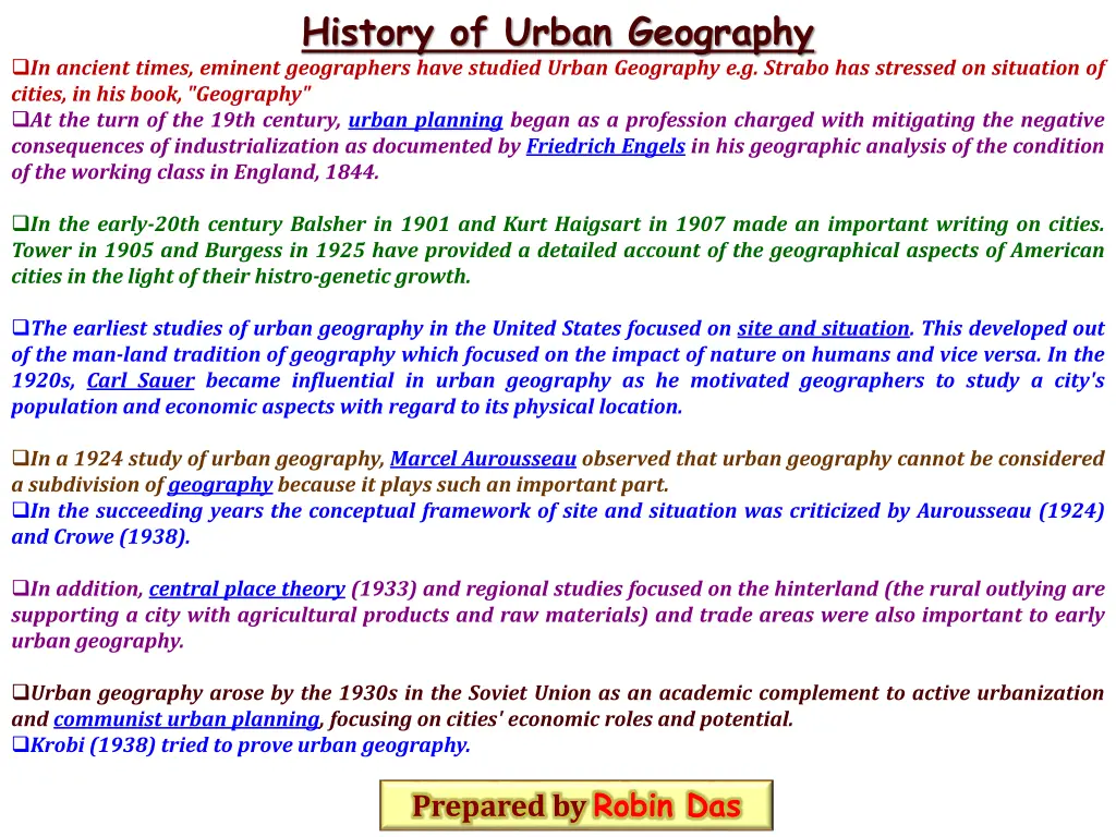 history of urban geography