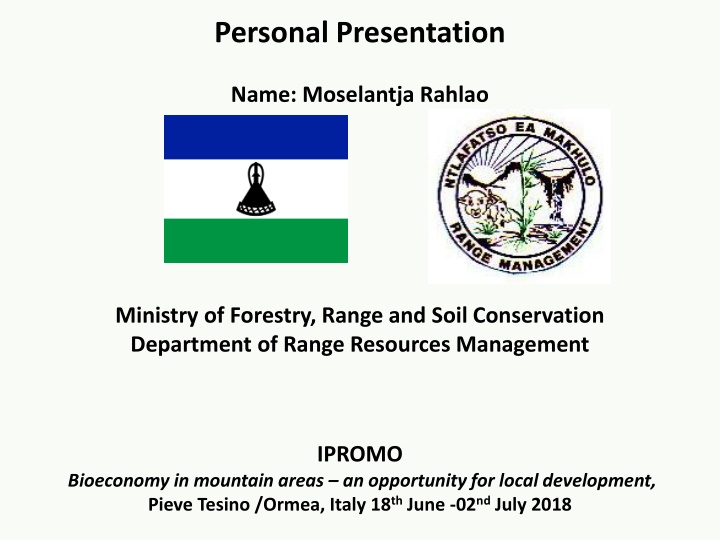 personal presentation