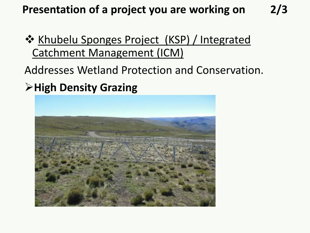 presentation of a project you are working on 1