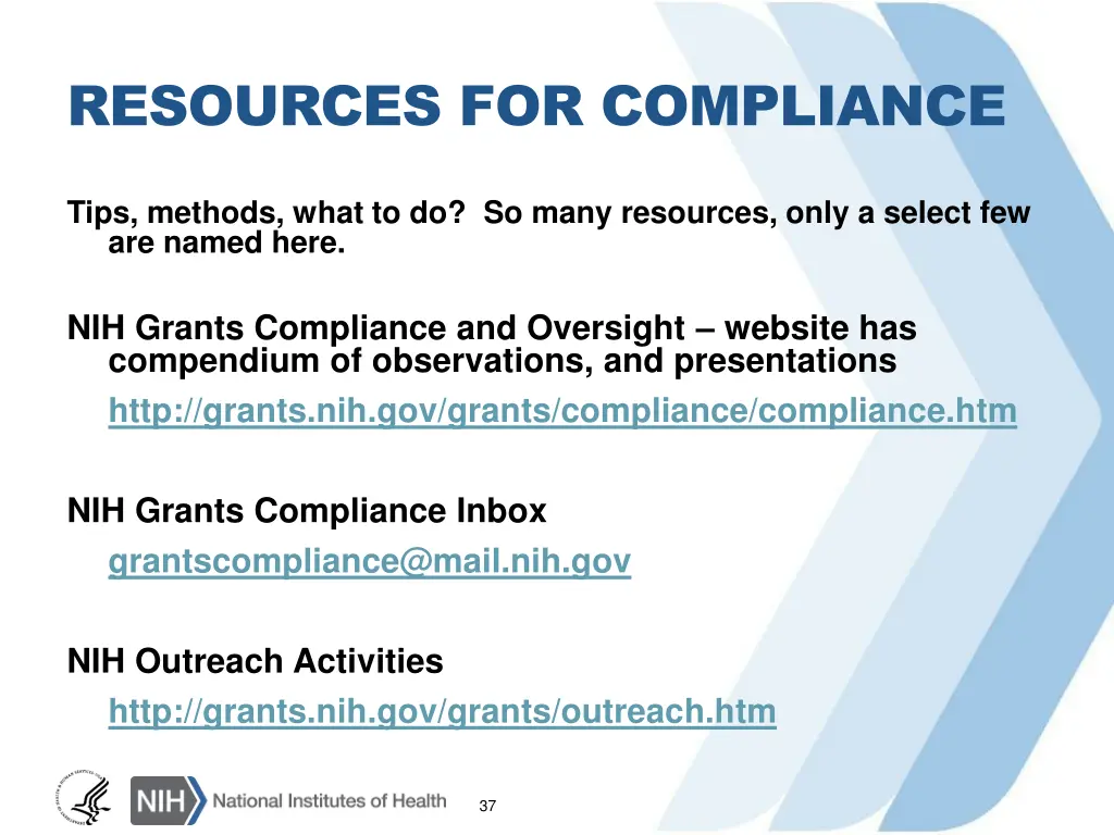 resources for compliance