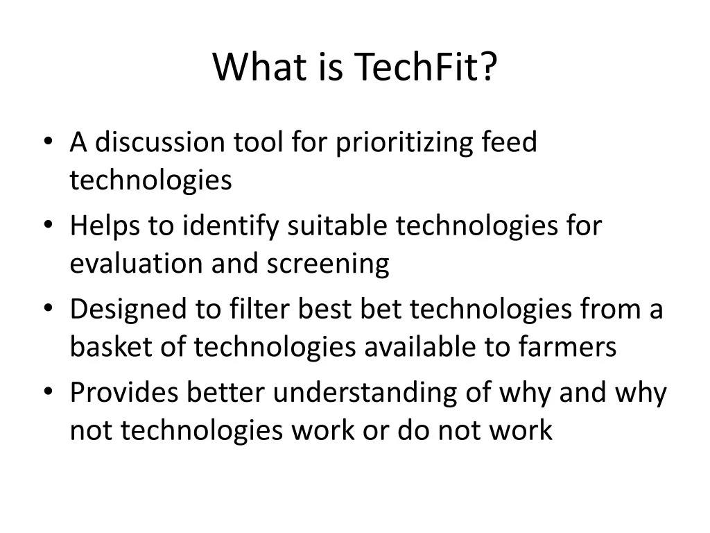 what is techfit