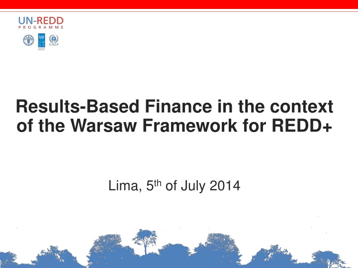 results based finance in the context