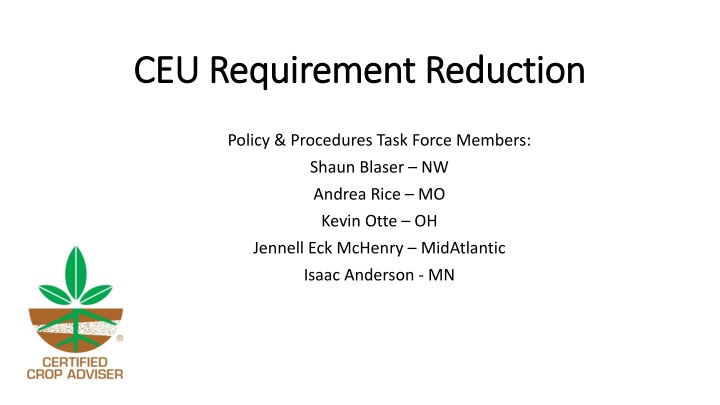 ceu requirement reduction ceu requirement